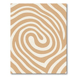 Swirling Beige Wave Abstract Area Rug