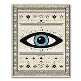Blue Evil Eye Heritage Tribal Area Rug