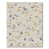 Blue Leaf Vine Washable Area Rug