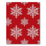 Red Red Snowflake Pattern Area Rug