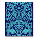 Traditional Persian Teal Floral Persian Area Rug