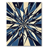 Geometric Modern Navy Starburst Geometric Area Rug