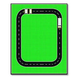 Kids Race Track Play Rug with Toy Trucks