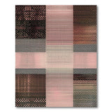 Pink Black Geometric Dot Patchwork Rug