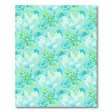 Dreamy Aqua Floral Cloud Area Rug