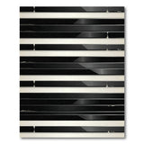 Black White Geometric Stripe Geometric Modern Area Rug