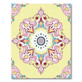 Whimsical Pink Unicorn Mandala Area Rug