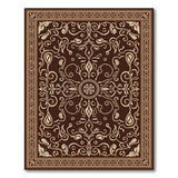 Traditional Persian Brown and Tan Ornate Brown Traditional Persian Area Rug