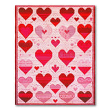 Red Hearts Geometric Area Rug
