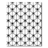 Black White Geometric Star Lattice Area Rug