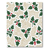 Festive Holly Berry Swirl Area Rug