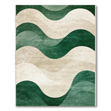 Emerald Wave Abstract Area Rug