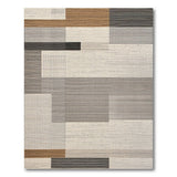 Modern Geometric Textured Neutral Area Rug