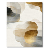 Abstract Gold Beige Neutral Area Rug