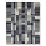 Modern Geometric Black White Black and White Area Rug