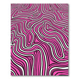 Wavy Pink Wavy Abstract Area Rug