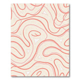 Abstract Area Abstract Pink Wave Area Rug
