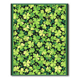 Green Lucky Shamrock Green Clover Area Rug