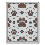 Paw Print and Bone Washable Area Rug