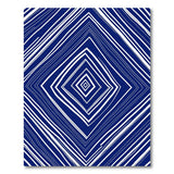 Blue and Teal Navy Blue Geometric Diamond Grid Area Rug