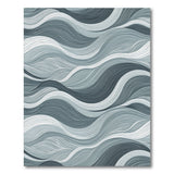 Blue and Teal Wave Blue Teal Wave Abstract Area Rug
