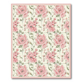 Blush Pink Peony Floral Pink Area Rug