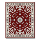Traditional Persian Elegant Red Persian Area Rug with Floral Medallion