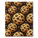 ODIKA Chocolate Chip Cookie Pattern Washable Area Rug - Low Pile Non-Slip Fun Foodie Decor