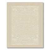 Lattice Beige Geometric Lattice Area Rug