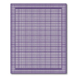 Purple White Checkered Geometric Area Rug