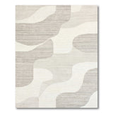 Abstract Area Wavy Abstract Beige Neutral Area Rug