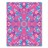 Vibrant Pink Blue Floral Persian Area Rug