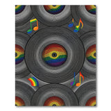 Rainbow Vinyl Record Music Area Rug