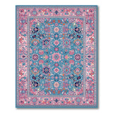 Teal Pink Traditional Persian Area Rug