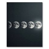 Moon Phases Black White Area Rug