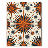 Orange Starburst Geometric Area Rug