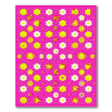 Playful Smiley Daisy Pink Area Rug