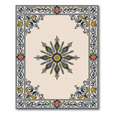 Gold and Silver Traditional Persian Ornate Gold Mandala Persian Area Rug