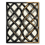 Distressed Woven Lattice Area Rug