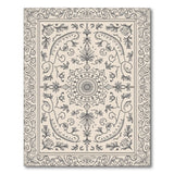 Ornate Persian Floral Medallion Area Rug