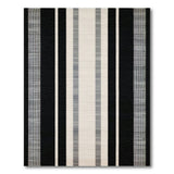 Geometric Modern Bold Vertical Bold Black White Vertical Stripe Area Rug