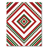 Bold Red Green Geometric Southwestern Area Rug