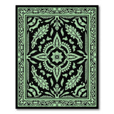 Glowing Emerald Persian Area Rug
