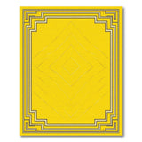 Vibrant Yellow Geometric Frame Area Rug