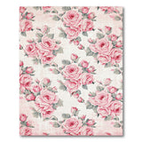Vintage Pink Roses Floral Area Rug