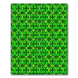 Lucky Shamrock Clover Green Floral Vintage Area Rug