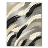 Abstract Brushstroke Area Rug in Neutral Tones