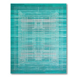 Teal Nested Frames Geometric Area Rug
