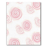 Whimsical Pink Swirl Rose Area Rug