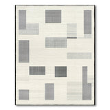 Black and White Monochrome Geometric Modern Area Rug